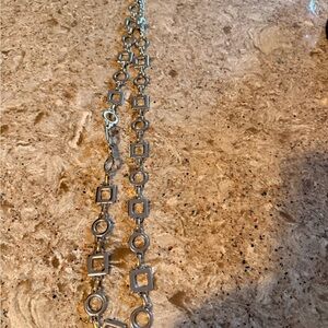 NWT Liz Claiborne Silver and Gold Geometric Chaim Belt 1X/2X